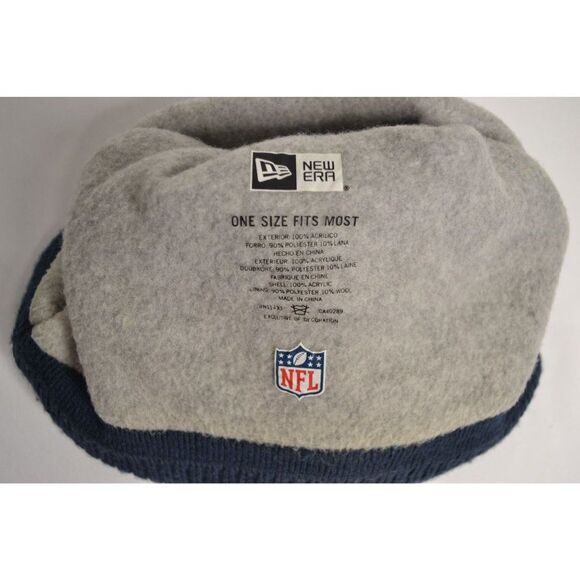 New Era NFL Seattle Seahawks Blue Pom Stocking Hat - Picture 4 of 4